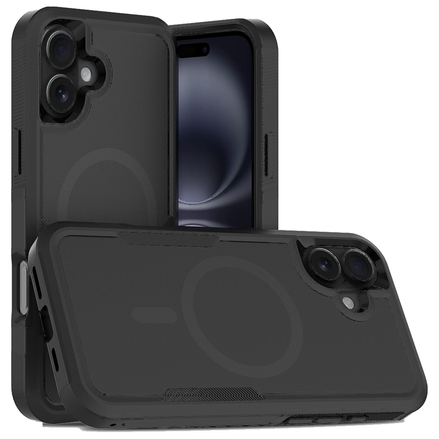 Fe'nomenal iPhone 16 Plus Armour Backcover - Zwart, productfoto