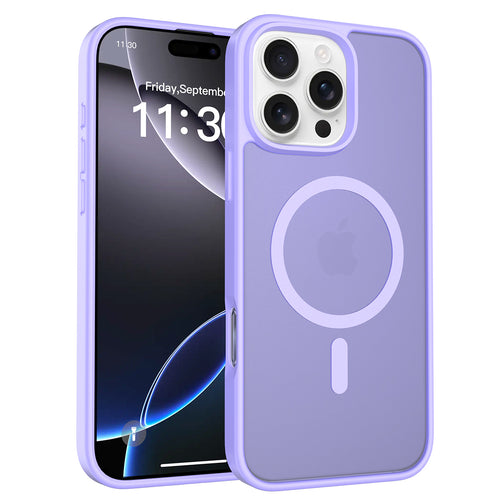 Fe'nomenal iPhone 16 Pro Max ColorShield Backcover met MagSafe - Paars, hoesje op het toestel
