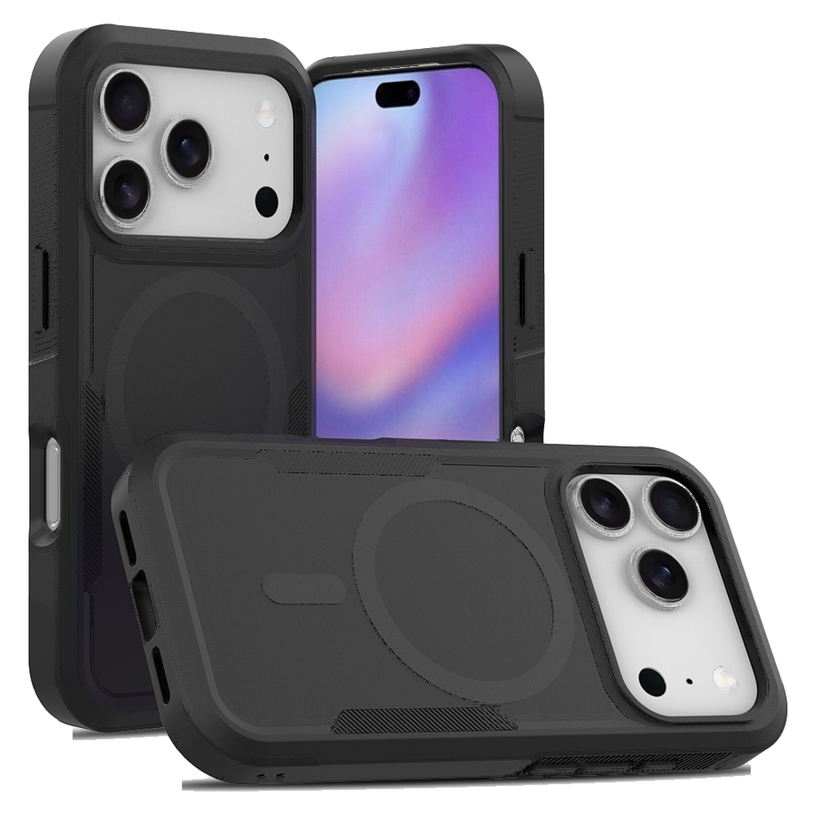 Fe'nomenal iPhone 17 Pro Armour Backcover - Zwart, productfoto
