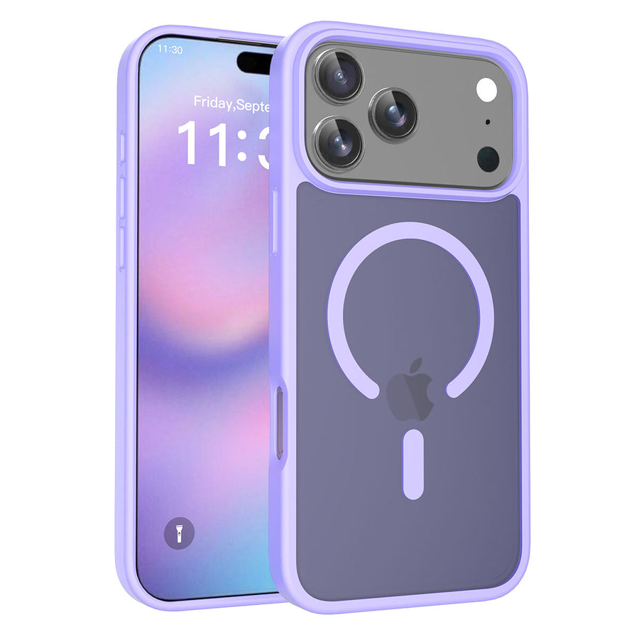 Fe'nomenal iPhone 17 Pro Max ColorShield Backcover met MagSafe - Paars, hoesje op het toestel