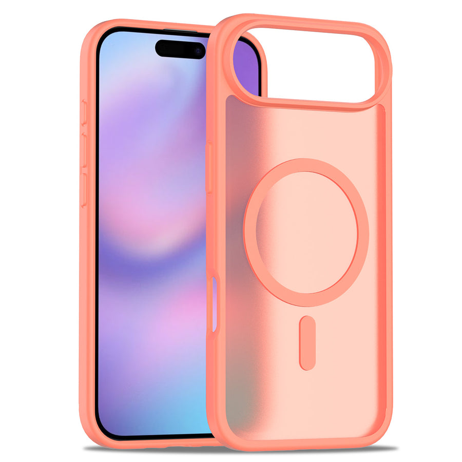 Fe'nomenal iPhone Air ColorShield Backcover met MagSafe - Oranje, hoesje op het toestel