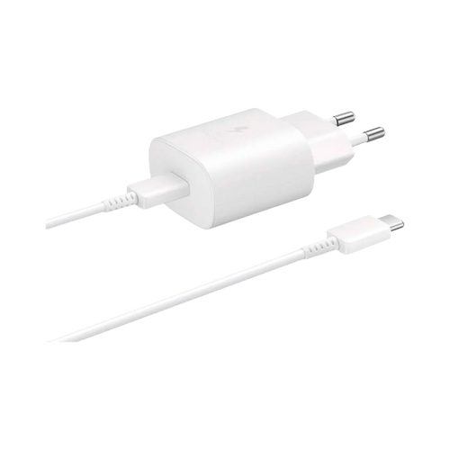 Samsung USB-C Snellader 25W + USB-C Kabel EP-TA800 Wit