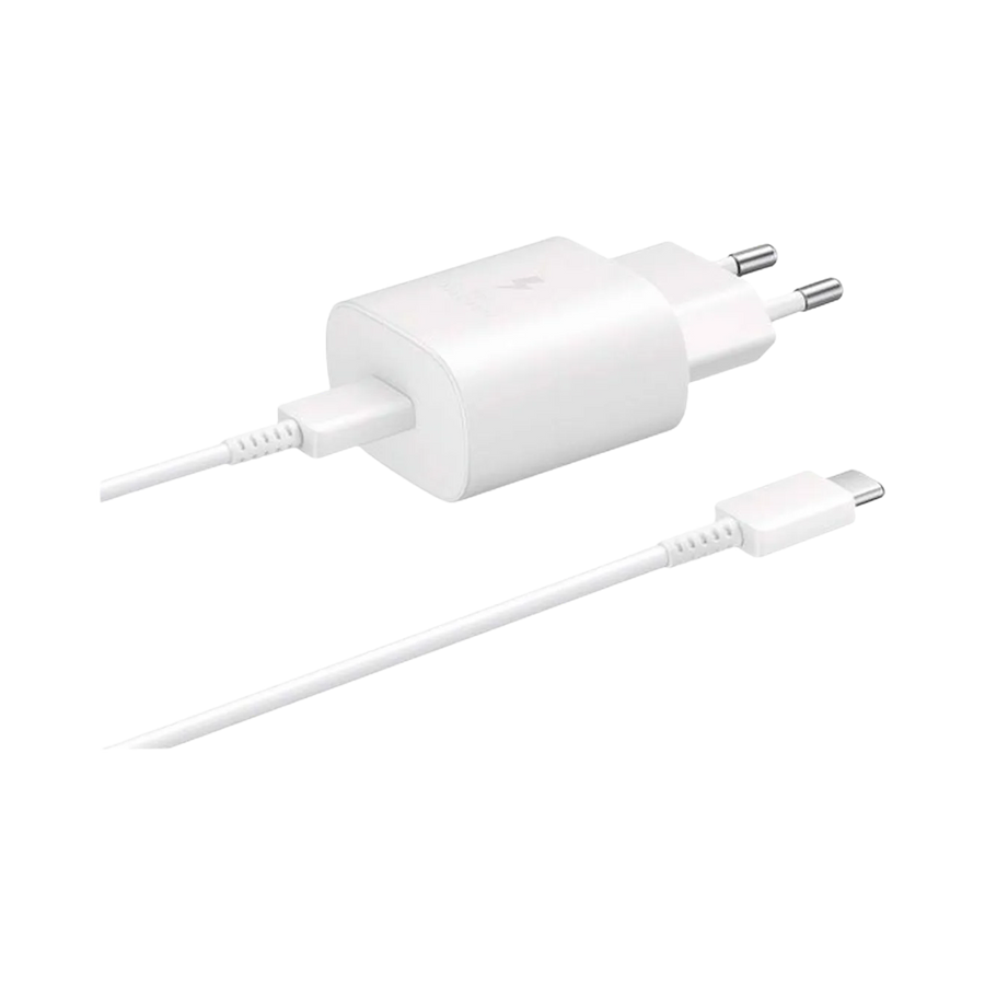 Samsung USB-C Snellader 25W + USB-C Kabel EP-TA800 Wit