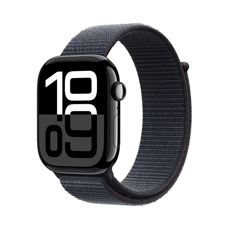 Apple Watch Series 10 GPS 42mm Gitzwart AC, Ink Sport Loop
