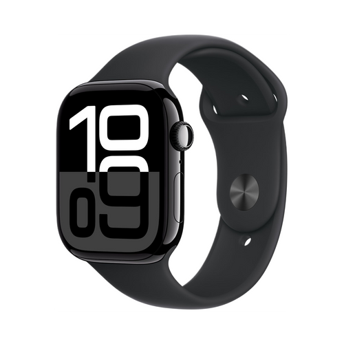 Apple Watch Series 10 GPS + Cellular 46mm Slate TC, Zwart Sport Band - M/L